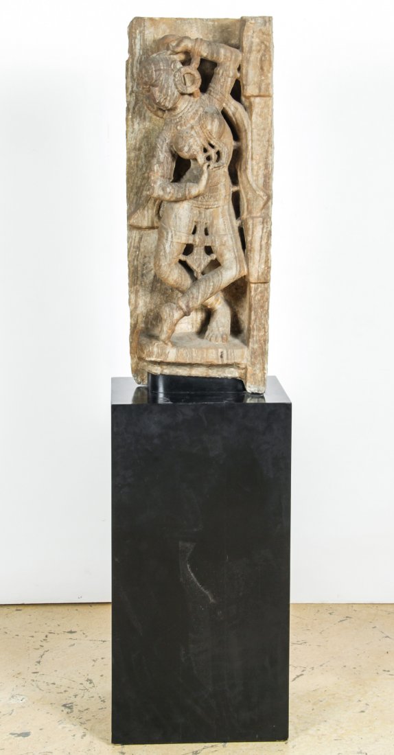 12th C. Indian Stone Sculpture of a Dancing Aspara (1 of 8)
