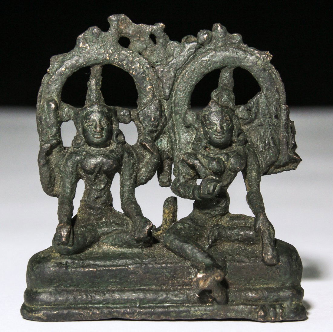 Two Bronze Seated Figures, Pala Period (11/12th C) (1 of 3)