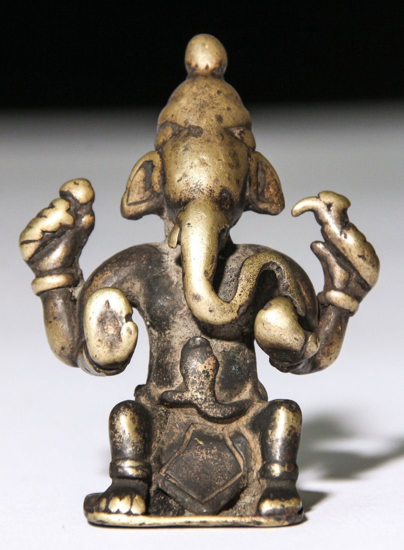 19th C. Bronze Ganesh, Bengal India (1 of 3)
