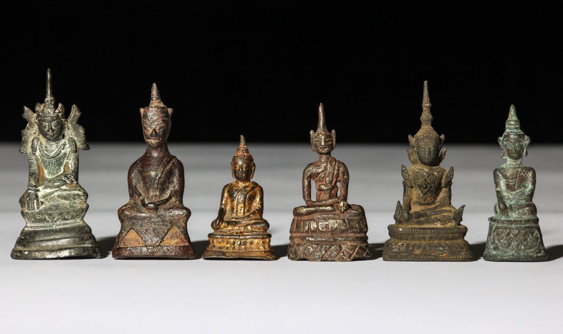 6 Bronze Buddha Statues, 17th-19th Century (1 of 3)