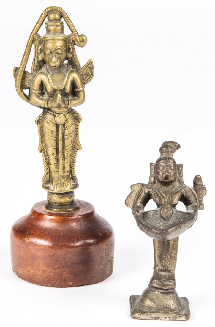 2 Antique Bronze Indian Figures (1 of 9)