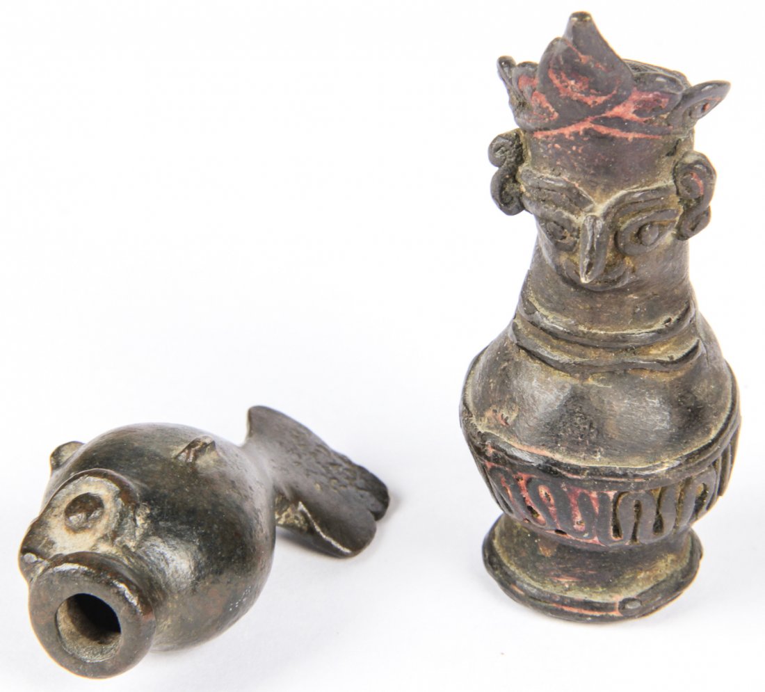 Two 18th C. Bronze Figural Forms, India (1 of 9)