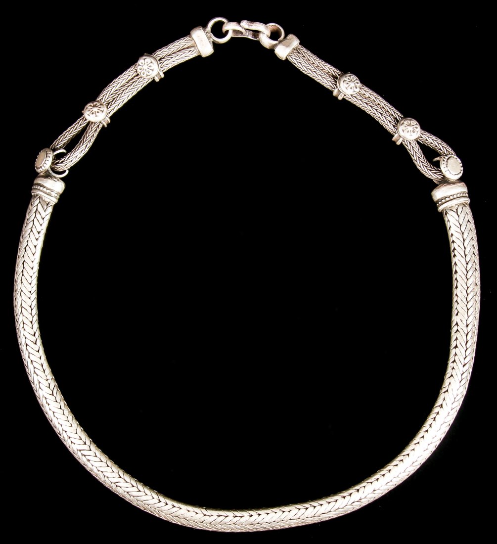 Vintage Tribal Silver Necklace (1 of 2)