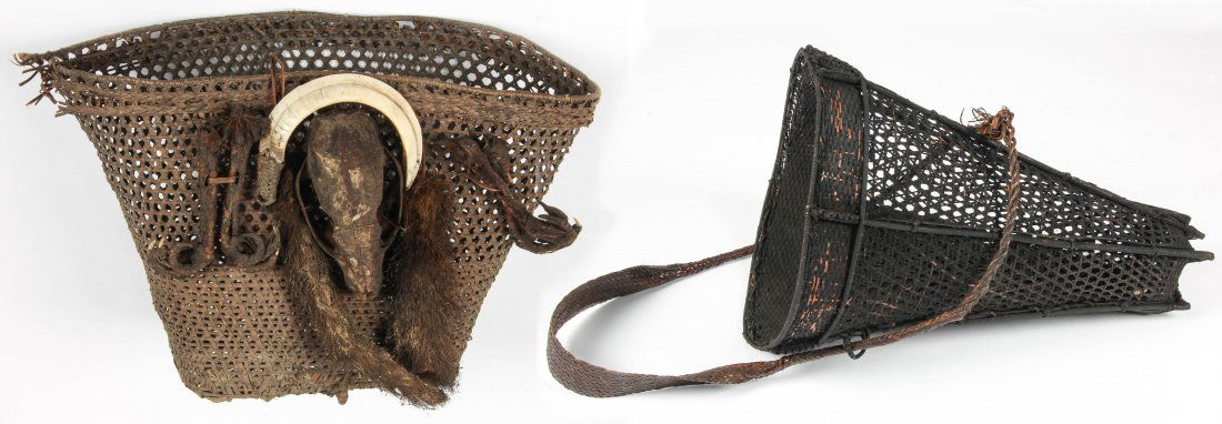 Two Old Naga Headhunter/Transport Baskets (1 of 8)