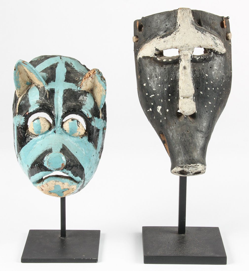 2 Vintage Mexican Dance Masks (1 of 3)