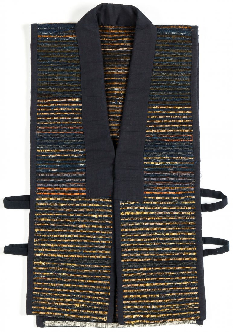 Noragi Sakiori Vest, Japan, Hokuriku District: Noragi Sakiori (rag weaving) Vest, Hokuriku District, early 20th c. Size: 26" x 16" (66 x 41 cm).