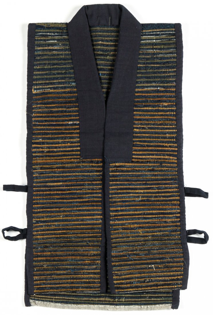 Noragi Sakiori Vest, Japan, Hokuriku District: Noragi Sakiori (rag weaving) Vest, Hokuriku District, early 20th c. Size: 27" x 15" (69 x 38 cm).