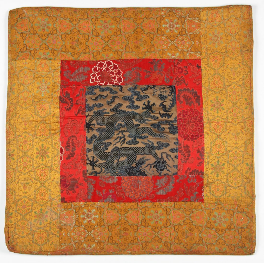 Tibetan Silk Meditation Mat. 17th/18th C (1 of 3)