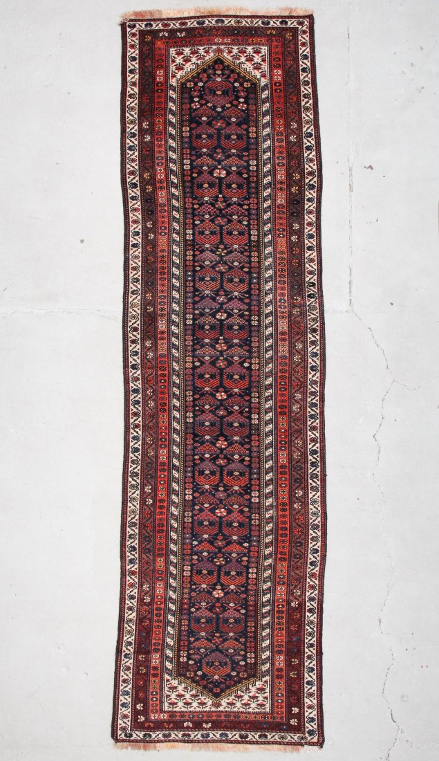 Antique Karabagh Rug: 3'5" x 12'4" (104 x 376 cm) (1 of 5)