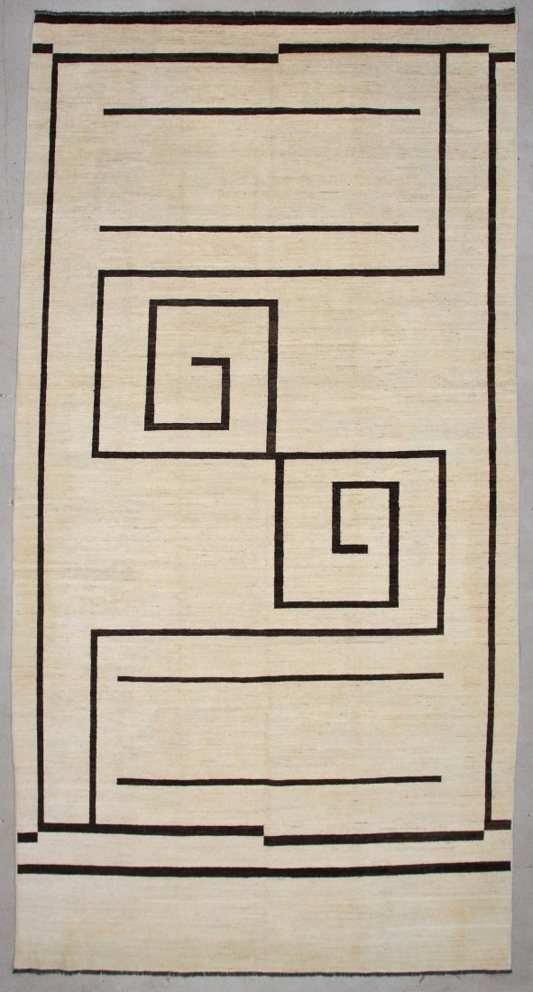 Mid Century Modern Style Turkish Rug: 7'1" x 14'8" (1 of 5)