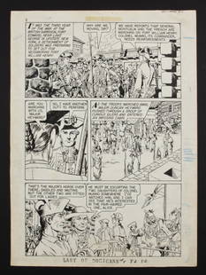 John Severin "Last of the Mohicans" Original Comic Art: John Severin "Last of the Mohicans" Original Comic Art, Ink drawing on illustration board, #4 F2 P2. Size: 19.75" x 14.5", 50 x 37 cm (sheet).