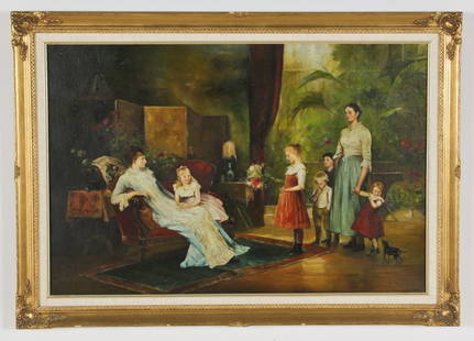 N. Henry Bingham (British, 20th c.) Oil painting: N. Henry Bingham (British, 20th c.) Oil painting on canvas, signed. Size: 24" x 36", 61 x 91 cm (stretcher); 29.5" x 41.5", 75 x 105 cm (frame).