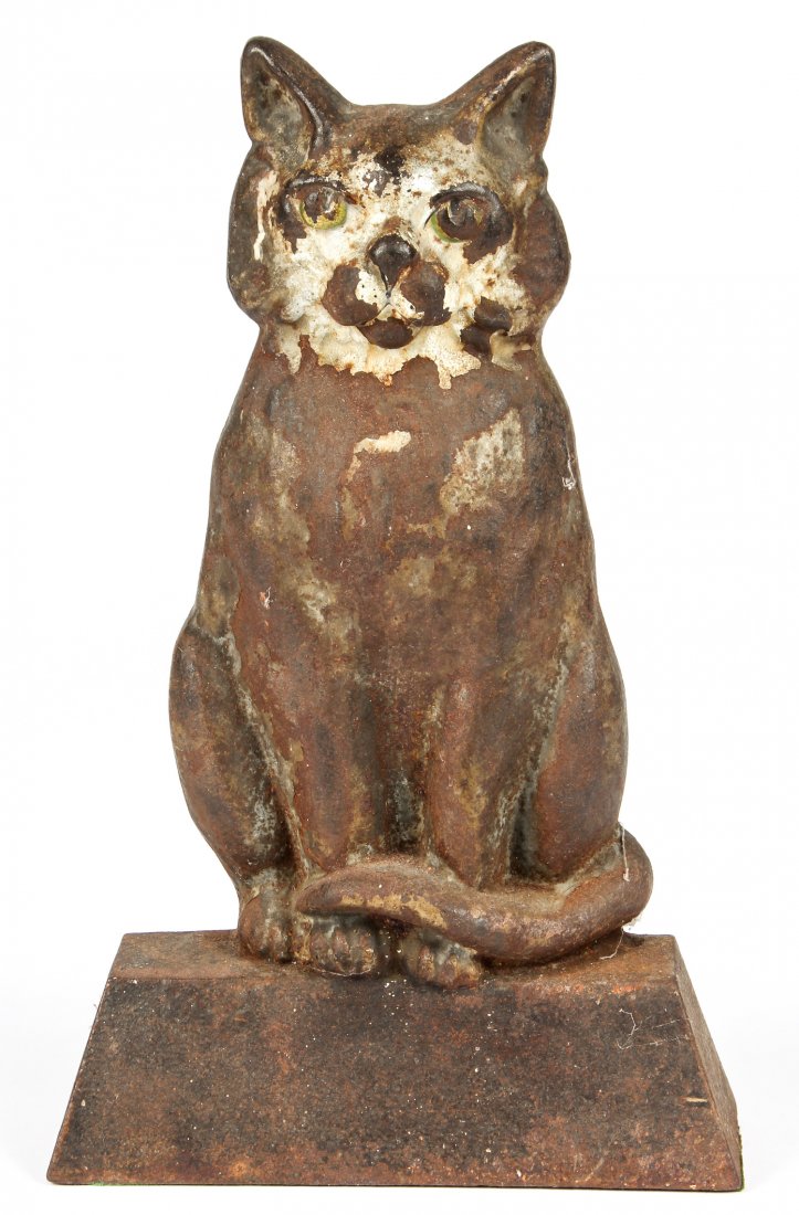 National Foundry Cast Iron Cat Doorstop: Cast Iron Cat Doorstop. Size: 12.5" x 7.75" x 2.75" (32 x 20 x 7 cm).