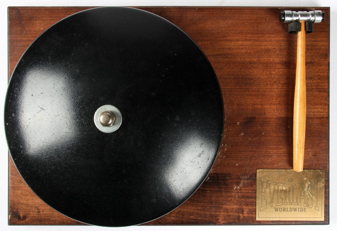 Ringside Bell Movie Prop: Ringside Bell Movie Prop. Featured in Annapolis filmed in the Blue Horizon and starring James Franco with Tyrese Gibson. Size: 13" x 19" x 5" (33 x 48 x 13 cm). The Ring magazine voted the Blue Horizo