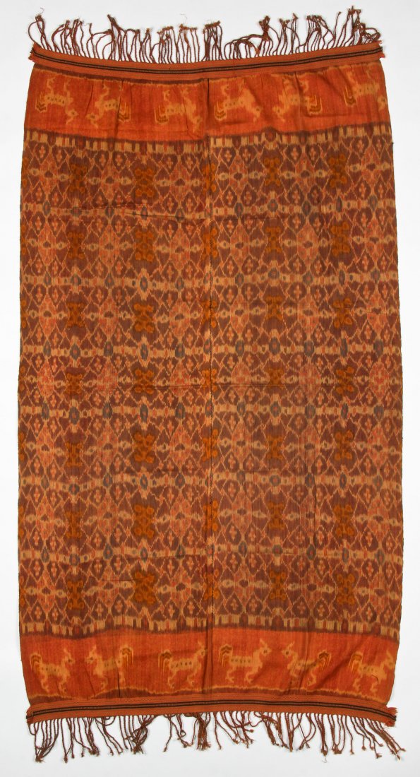 Sumba Ikat, Indonesia, Early 20th C.: Sumba Ikat, Indonesia, Early 20th C. Size: 44" x 77" (112 x 196 cm).