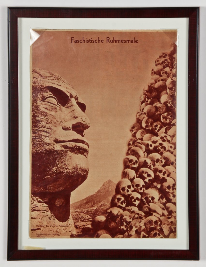 John Heartfield (German, 1891-1968) "Das Leben Wird: John Heartfield (German, 1891-1968) "Das Leben Wird Leichter Und Frohlicher/Faschistische Ruhmesmale", photomontage from AIZ (Arbeiter-Illustrierte-Zeitung), offset lithographic magazine, 1936. Size: 