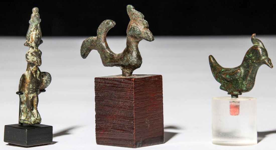 3 Figural Bird Form Bronze Antiquities (1 of 7)