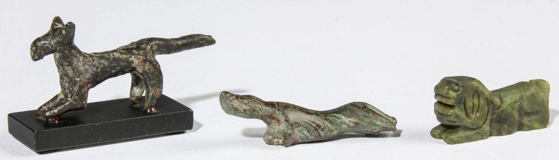 3 Figural Lion Antiquities (1 of 3)