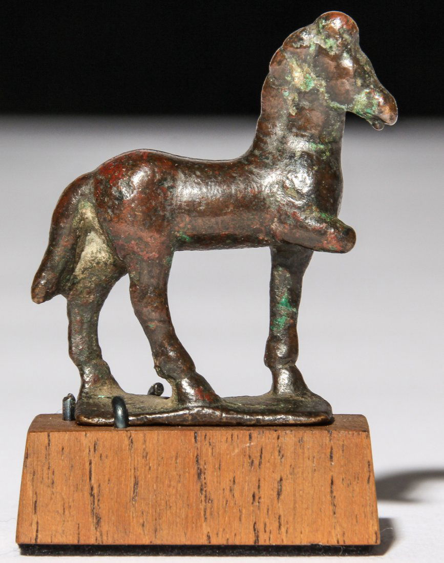 Ancient Roman Bronze Figural Passant Horse (1 of 3)