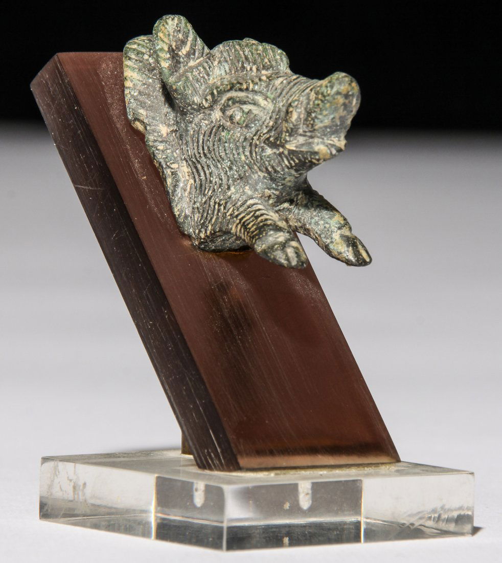 Ancient Roman Bronze Figural Boar Protome (1 of 4)