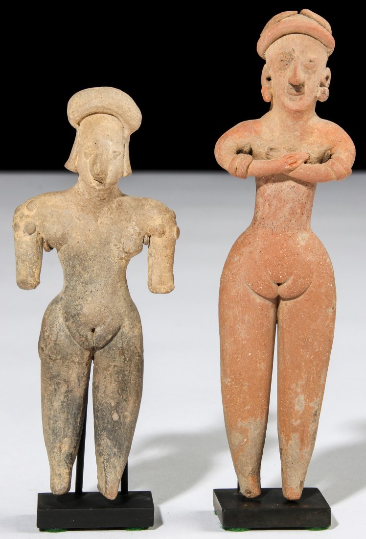 2 Ancient Pre Columbian Clay Figures (1 of 3)