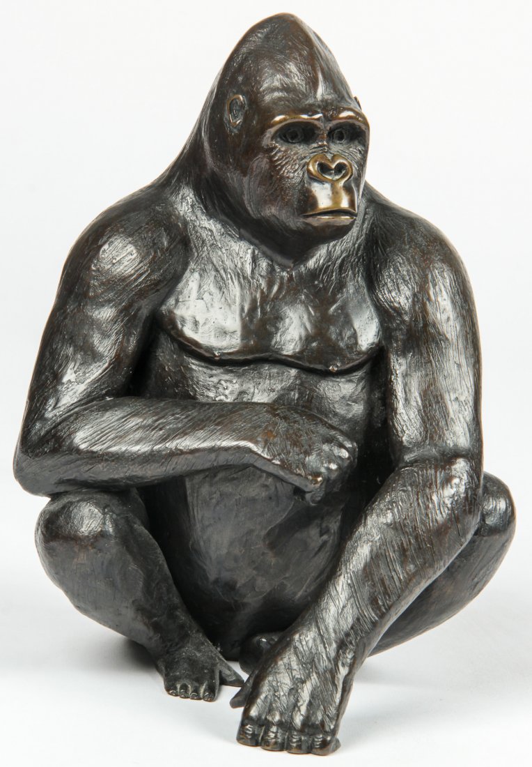 Eric Berg (American, b. 1945) Bronze Gorilla (1 of 3)