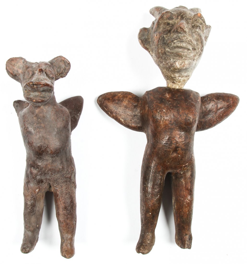 2 Mexican Terracotta Winged Goblins (1 of 3)
