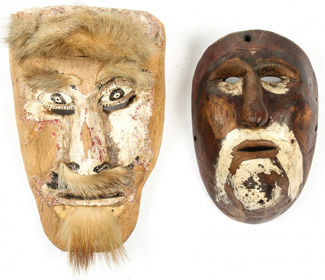 2 Vintage Mexican Dance Masks (1 of 4)