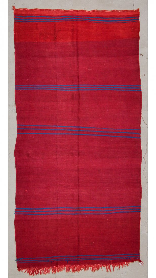 Vintage Moroccan Kilim: 5'7" x 11'1" (170 x 338 cm): Vintage Moroccan Kilim: 5'7" x 11'1" (170 x 338 cm), mid/late 20th c. Weight: 12 lbs.