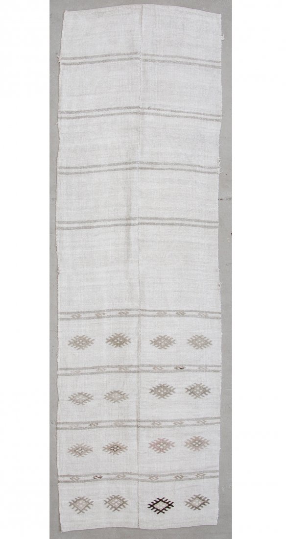 Vintage Moroccan Kilim: 4'1" x 13' (124 x 395 cm): Vintage Moroccan Kilim: 4'1" x 13' (124 x 395 cm), mid/late 20th c. Weight: 20 lbs.