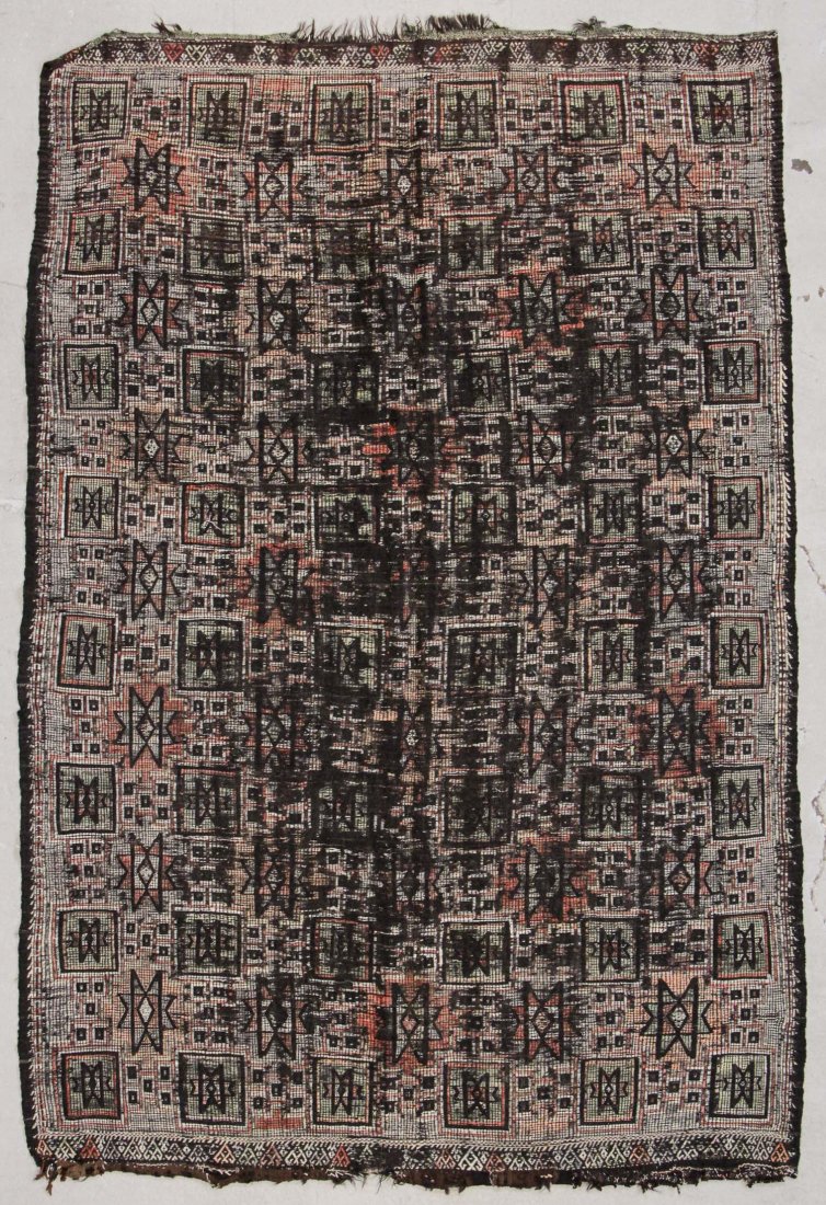 Semi-Antique Turkish Djidjim Rug: 5'7" x 8'3" (170 x: Semi-Antique Turkish Djidjim Rug: 5'7" x 8'3" (170 x 251 cm). Weight: 9 lbs.