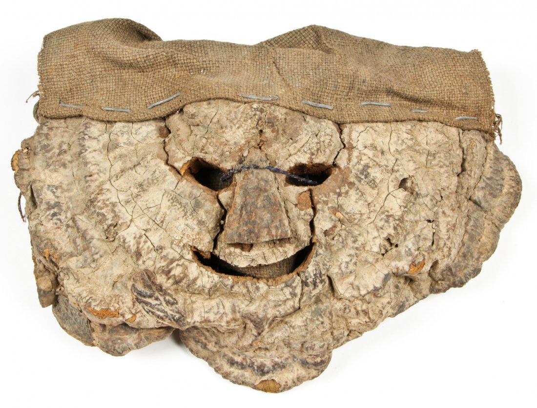 Arboreal Mushroom Shaman's Mask, Nepal: Arboreal Mushroom Shaman's Mask, Nepal. - Ex-collection of Dr. Reinhardt Kapeller, Austria. 9" x 13" x 5" (23 x 33 x 13 cm).