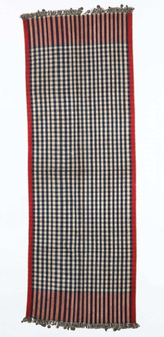 Shoulder Cloth/Pasemah, Sumatra: Shoulder Cloth/Pasemah, Sumatra, Indonesia, cotton, metal tassels, early 20th c. Size: 59" x 21" (150 x 53 cm).