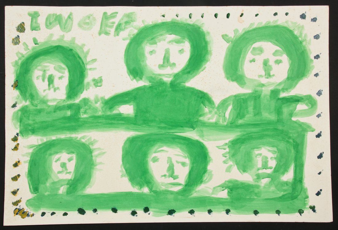 Mary Tillman Smith (1904-1995) Painting on Paper: Mary Tillman Smith (American/Mississippi, 1904-1995) Painting on paper. Size: 24.5" x 36.5", 62 x 93 cm (sheet). Provenance: Robert Cargo, Alabama.