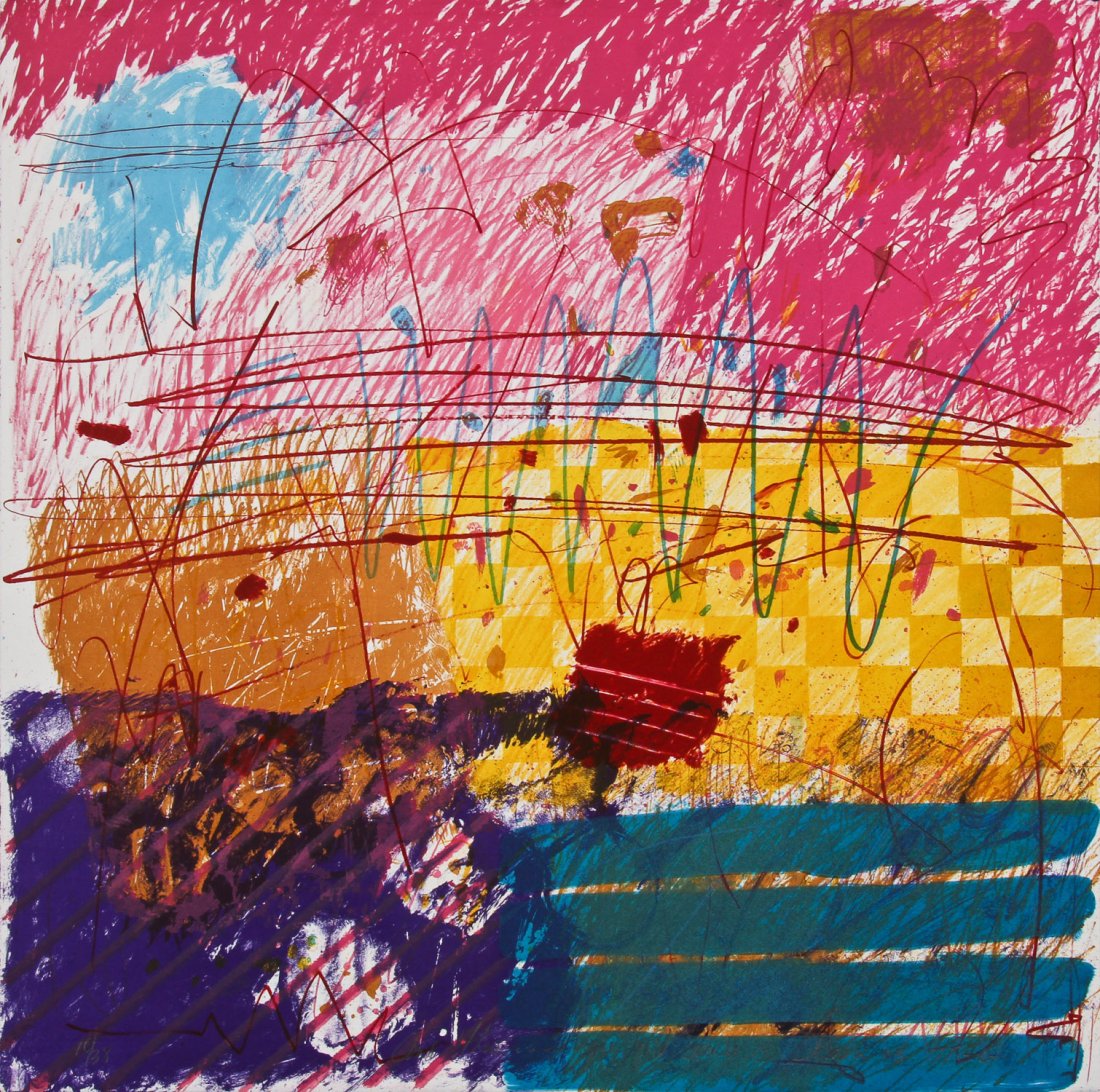 Moe Brooker (American, b. 1940) "And Then You Smile": Moe Brooker (American, b. 1940) "And Then You Smile", 2003, offset lithograph, from an edition of 38, signed and numbered. Size: 21.5" x 21.5" (sheet). Provenance: Bob Brand and Liz Werthan, Philadelp