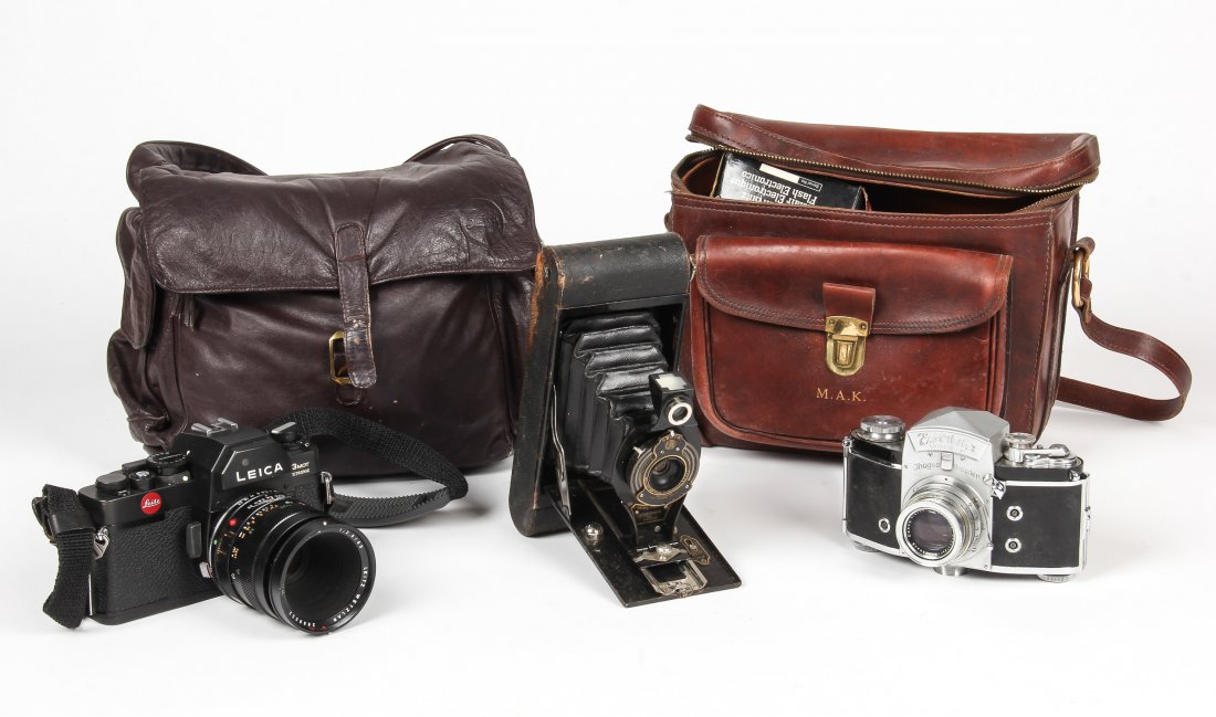 Vintage Photography Lot: Leica, Exakta, and Kodak: Vintage Photography Lot including Vintage Leica, Exakta, and Kodak Cameras.