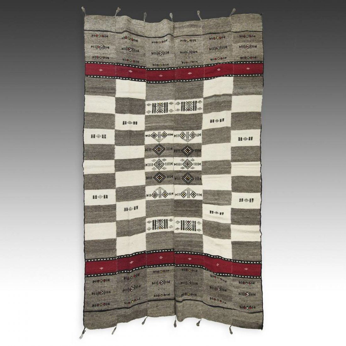 Fulani Khasa Strip Woven Blanket: 90" x 53" (134.5 x (1 of 3)