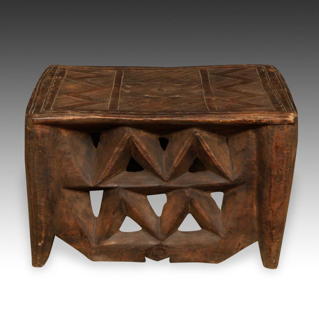 Unusual Nupe Rectangular Stool (1 of 8)
