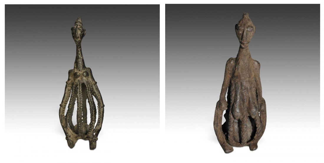 2 Dogon Female Ancestors Sacred Stone Reliquaries (1 of 10)