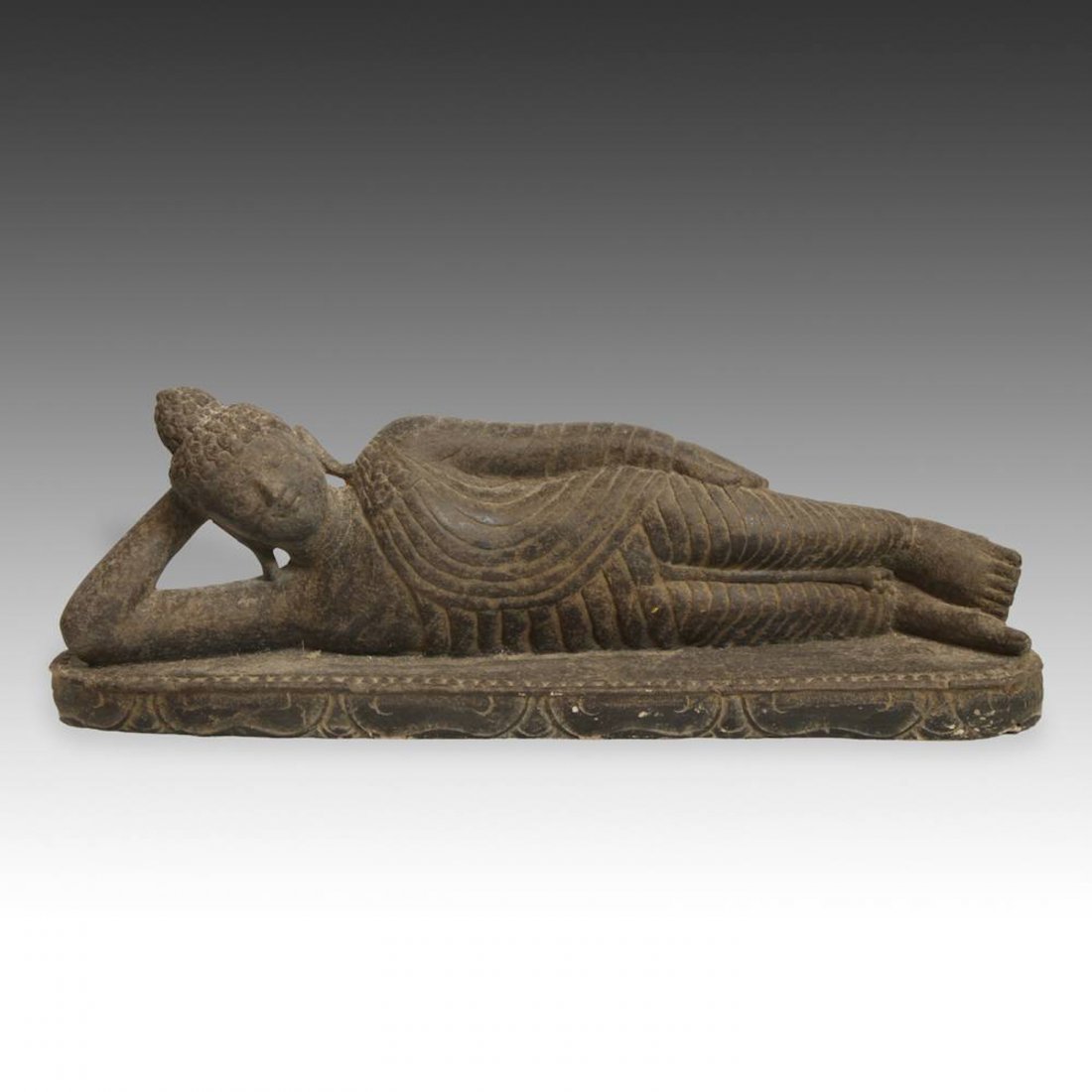Riverstone Reclining Buddha, 20th C. (1 of 9)