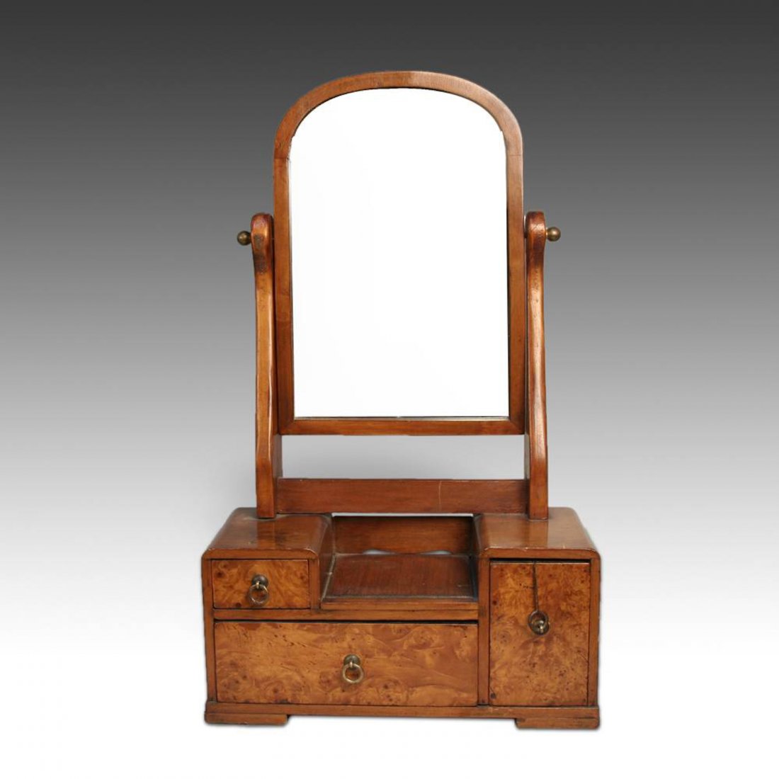 Antique Japanese Burlwood Dressing Mirror (1 of 6)