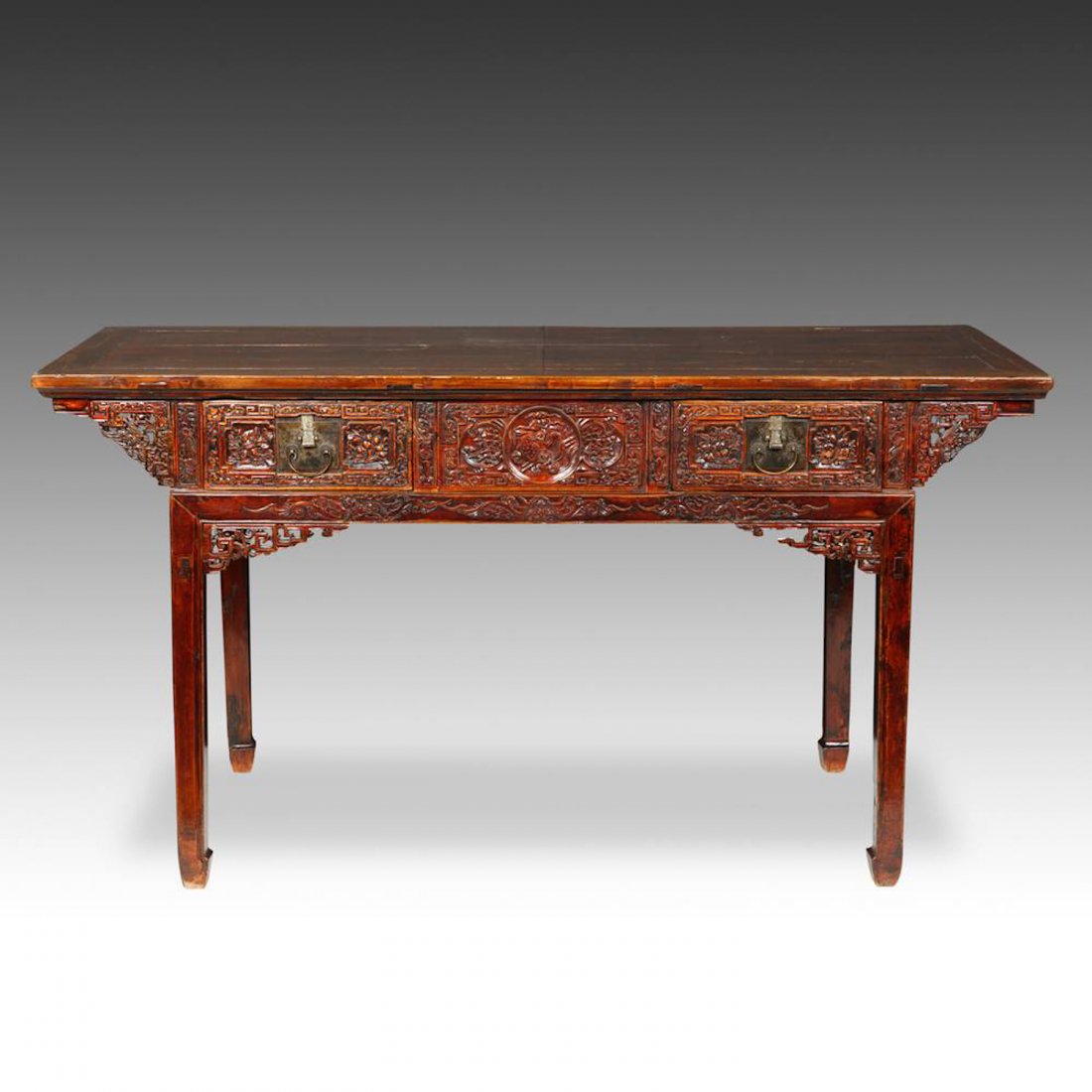 19th C Chinese Partner's Desk (1 of 10)