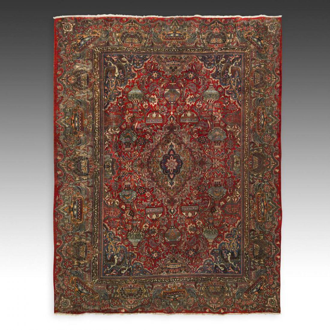 Khorasan Pile Rug: 149" x 114" (289.5 x 378.5 cm) (1 of 10)