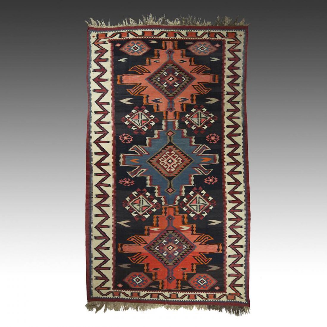Caucasian Kuba Kilim: 115" x 67" (170 x 292 cm) (1 of 3)