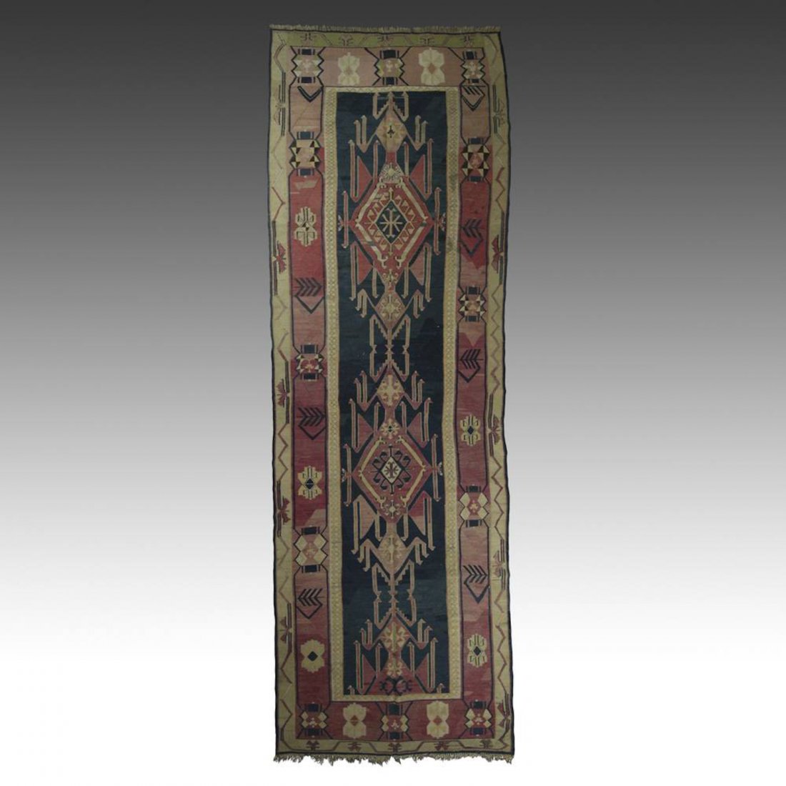 Dagestan Kilim: 157" x 50" (127 x 399 cm) (1 of 3)