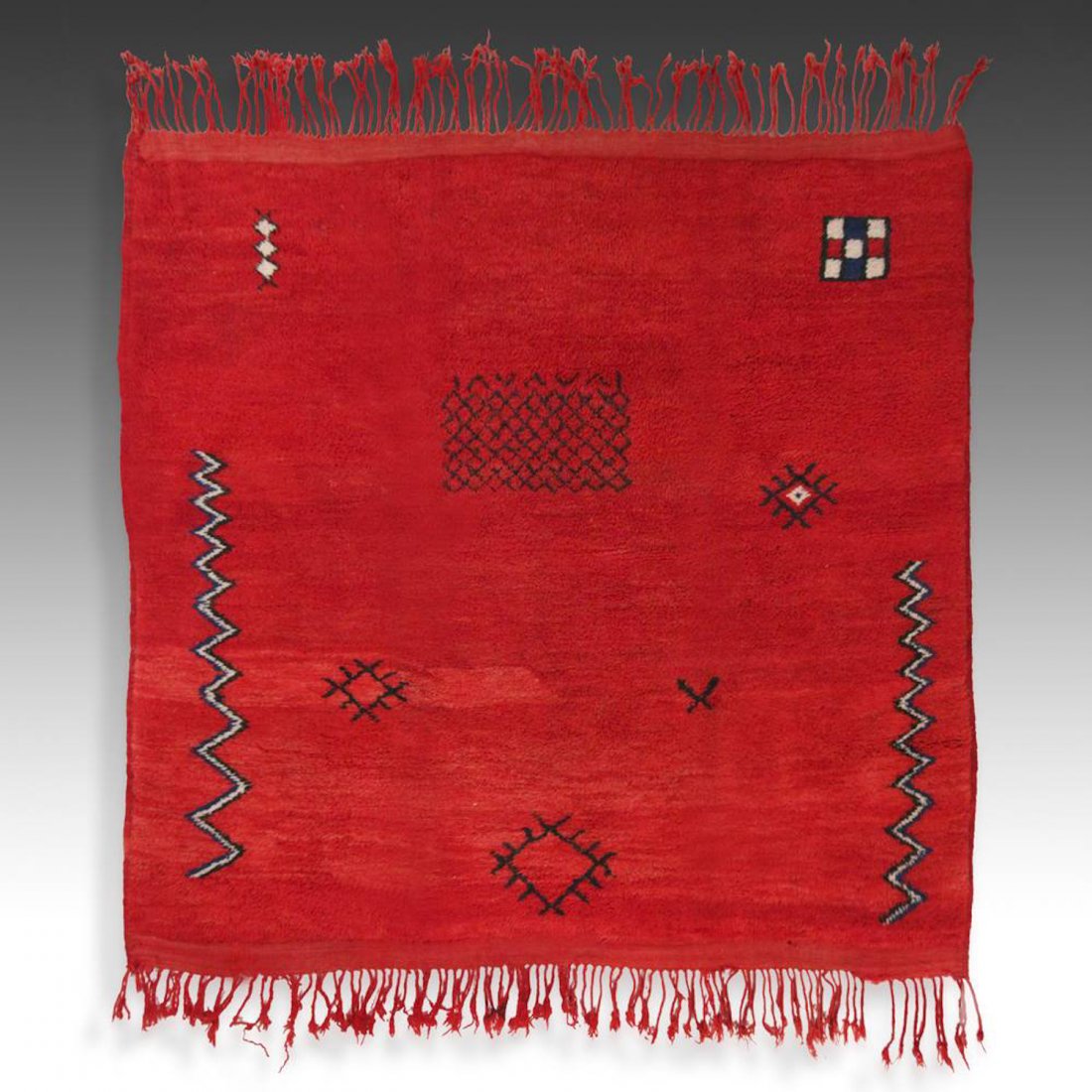 Moroccan Pile Rug, Berber People: 60" x 54" (1 of 5)