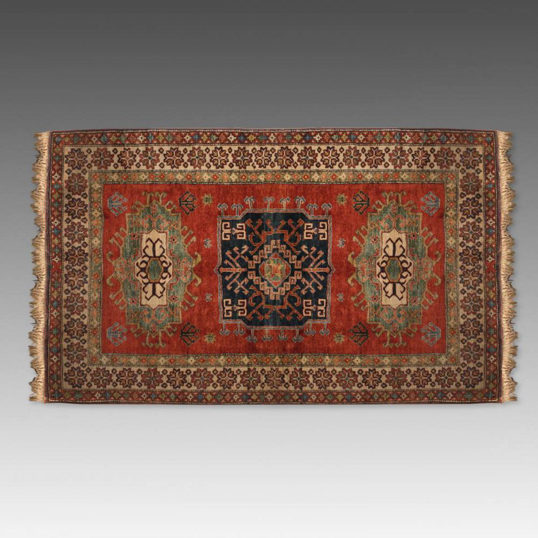 Afghan Rug: 95" x 72" (183 x 241.5 cm) (1 of 1)