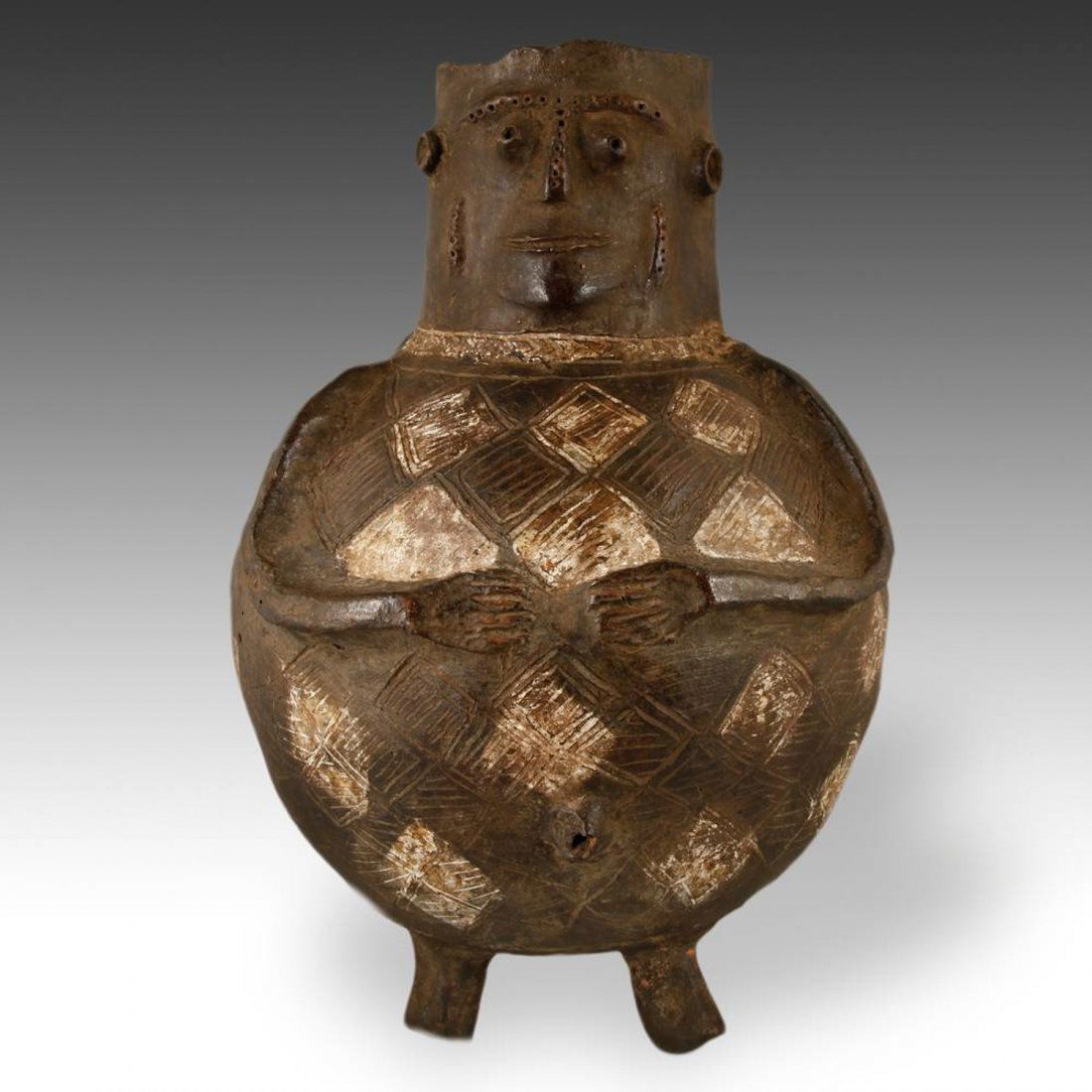 Century Old Janus Form Azande Ceremonial Vessel (1 of 10)