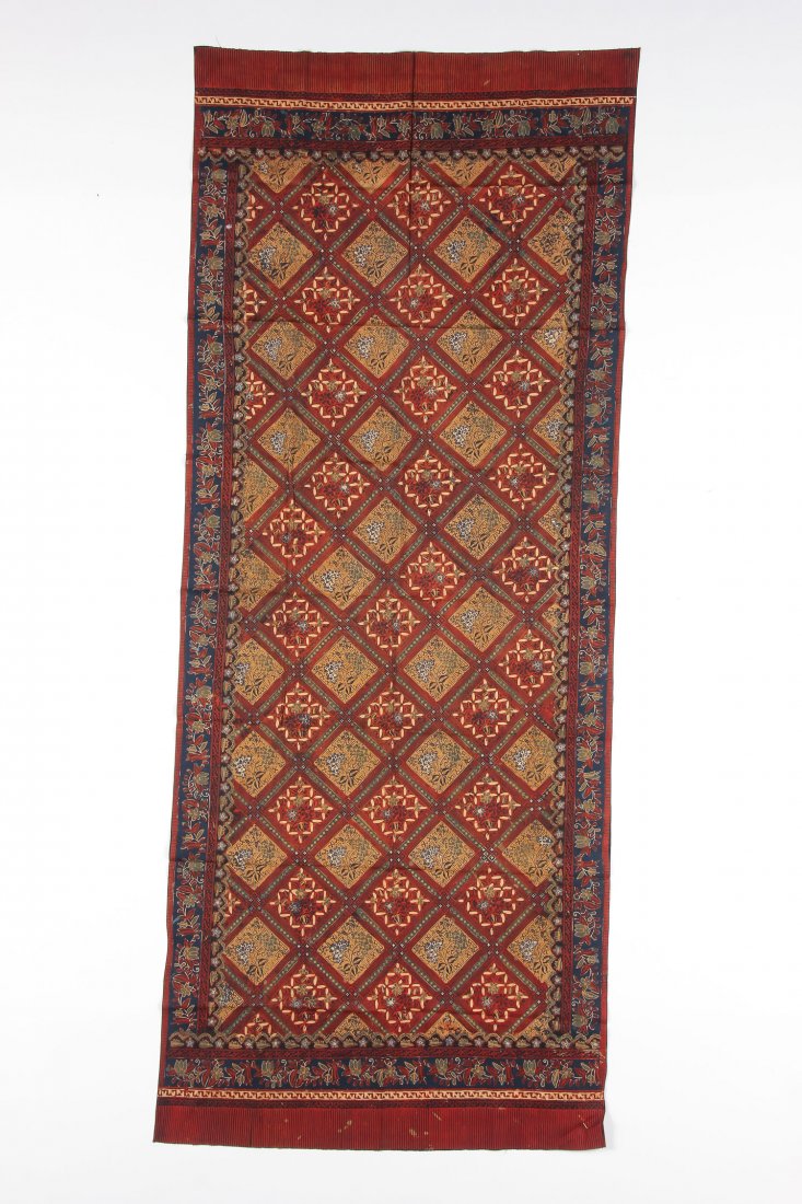 Batik, North Coast Java, Indonesia, Ca. 1900: Batik, North coast Java, Indonesia, cotton, wax-resist dyed, early 20th C. Size: 80" x 33" (203 x 84 cm).