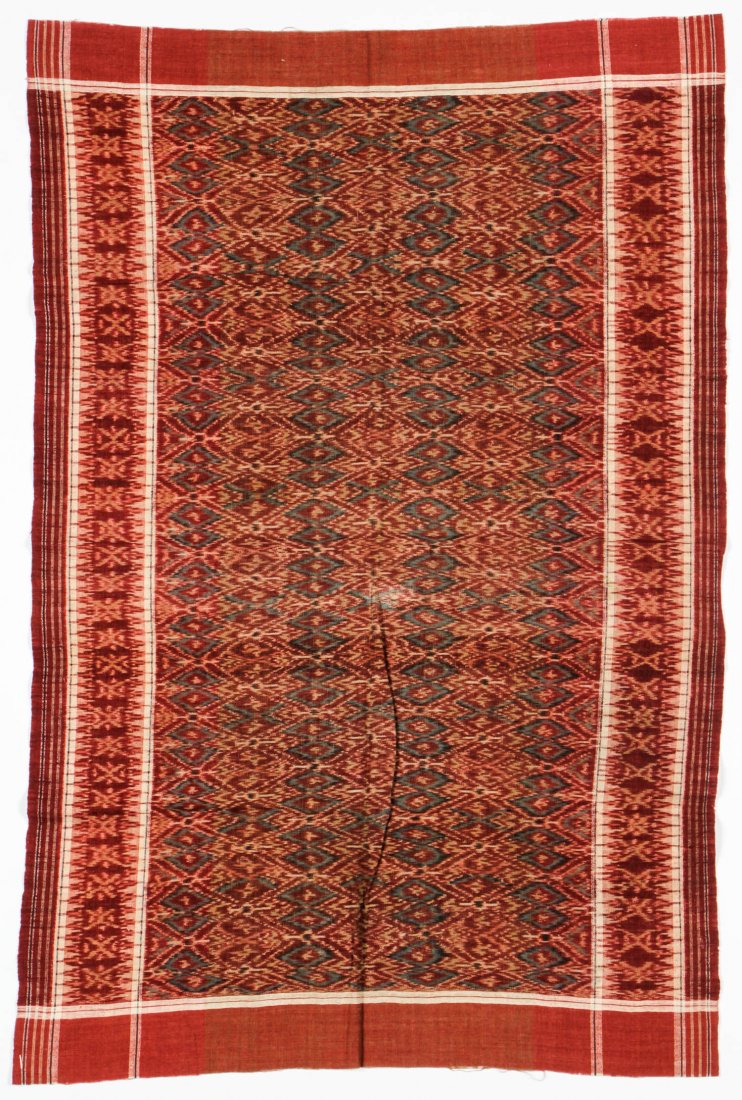 Cepuk, Bali, Indonesia, Early 20th C: Cepuk, Bali, Indonesia, cotton, weft irate, early 20th C. Size: 29" x 44" (74 x 112 cm).